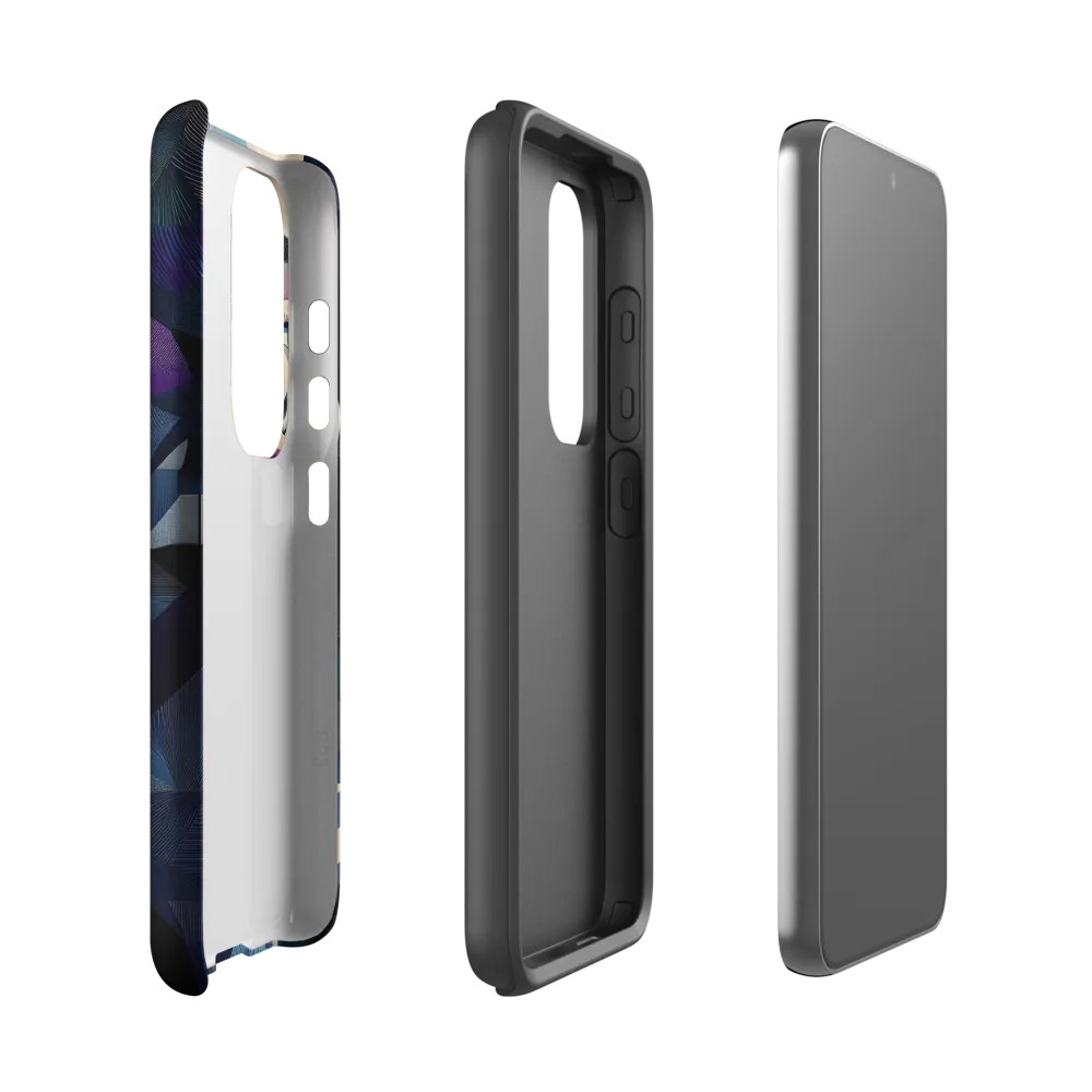 Fragmented Mystery: A Modern Portrait | Phone Case |  S23 | Tough Case | Matte