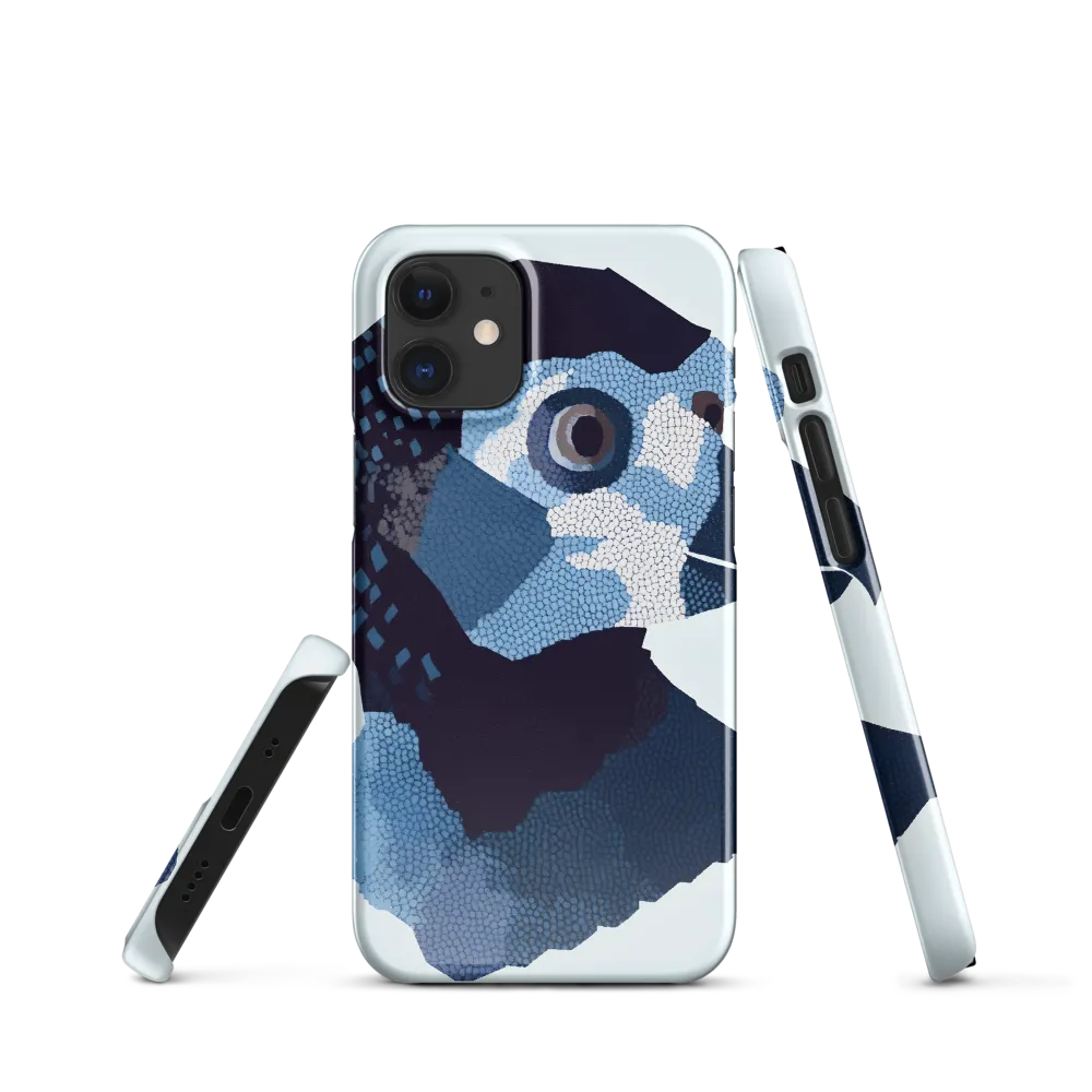 Abstract Avian Portrait in Blue