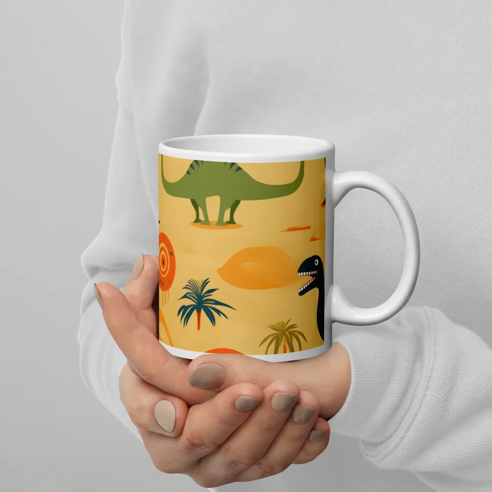 Dinosauria Delight: A Colorful Prehistoric Adventure | Mugs | Multiple Sizes & Colors