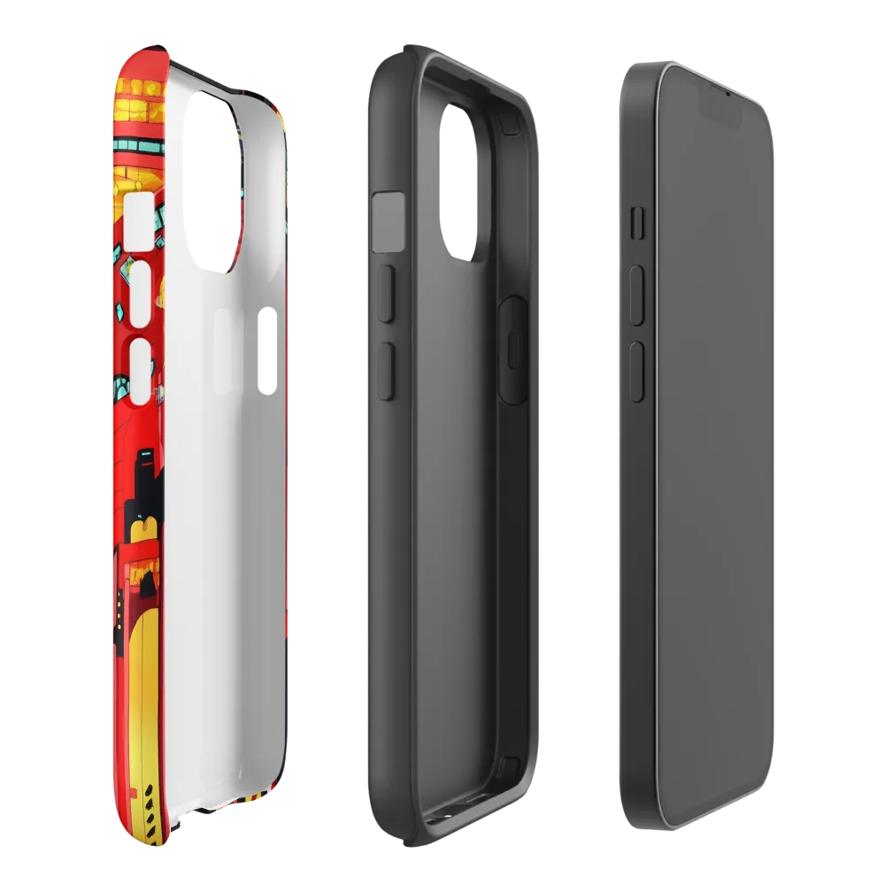 Neon Dreams: A Cyberpunk Cityscape | Phone Case |  14 | Tough Case | Matte