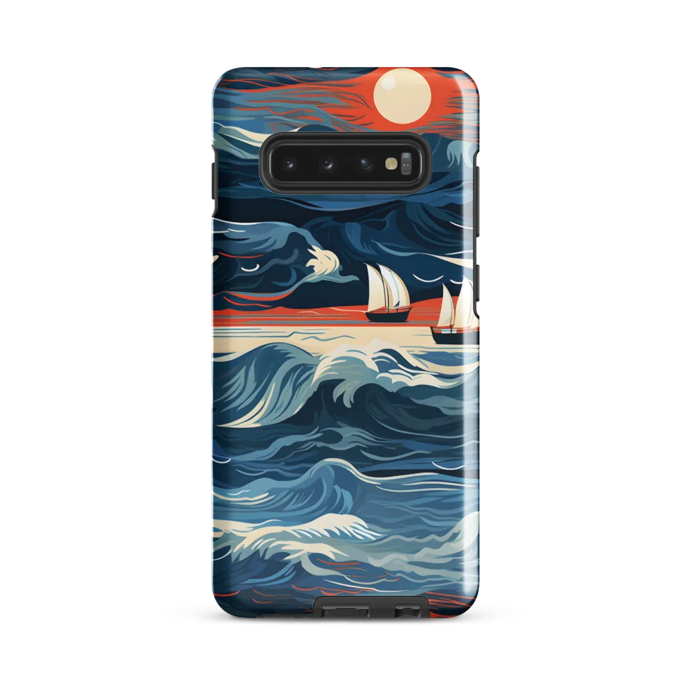 Ocean Whispers: A Voyage at Dusk | Phone Case |  S10 Plus | Tough Case | Glossy