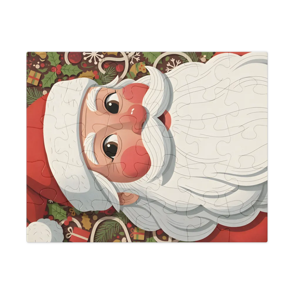 Santa Portrait 
 Jigsaw Puzzle in Tin Box