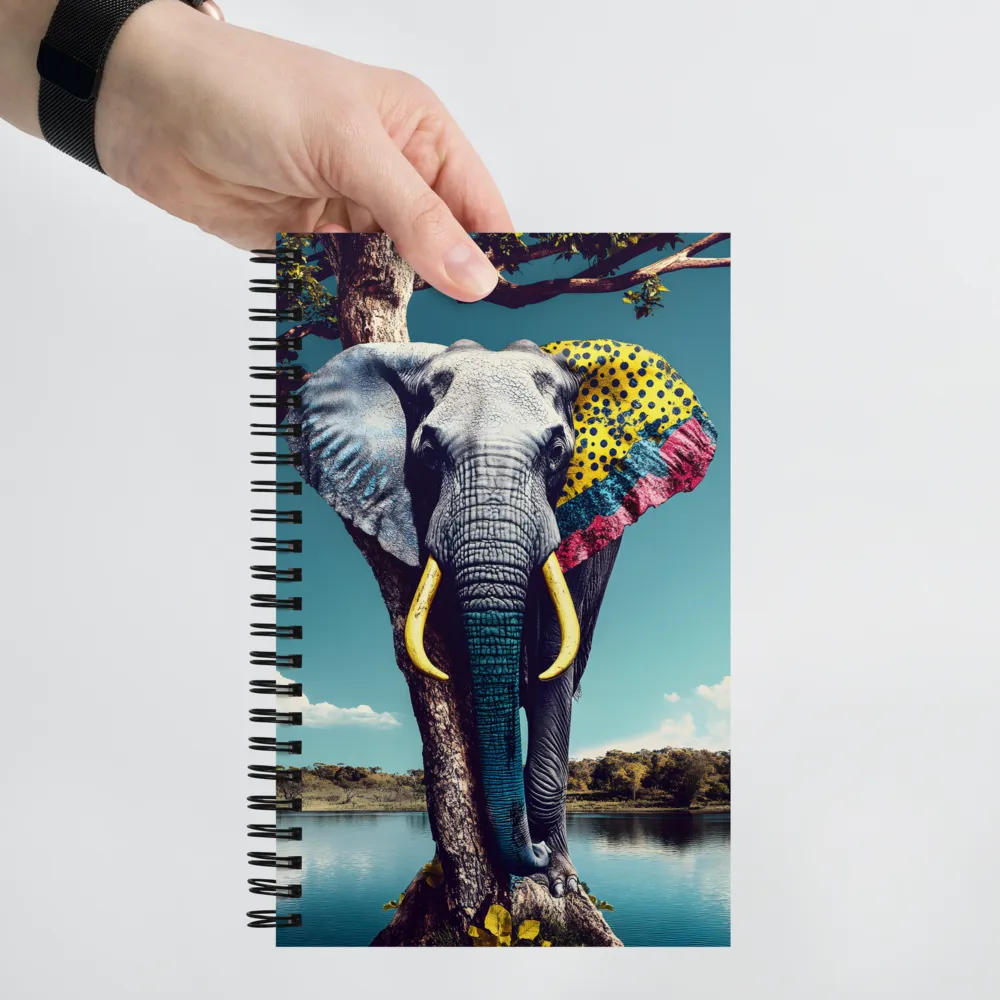 Playful Elegance: The Surreal Elephant | Spiral Notebook