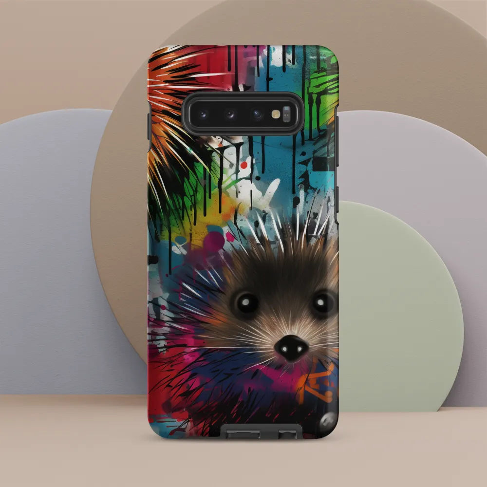 Whimsical Hedgehogs in a Kaleidoscopic Wonderland | Phone Case |  S10 Plus | Tough Case | Matte