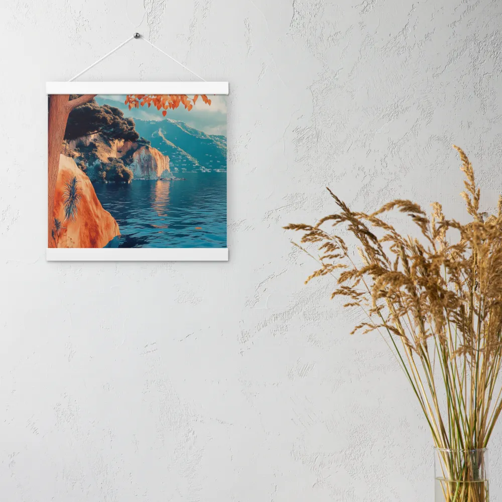 Elysian Waterscape | Poster With White Wood Hanger | 12″×12″