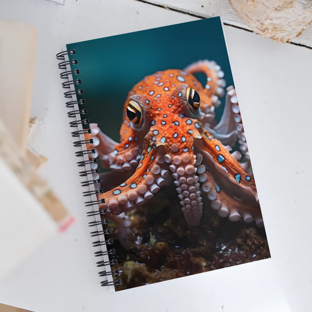 Curiosity of the Deep: The Orange Octopus | Spiral Notebook