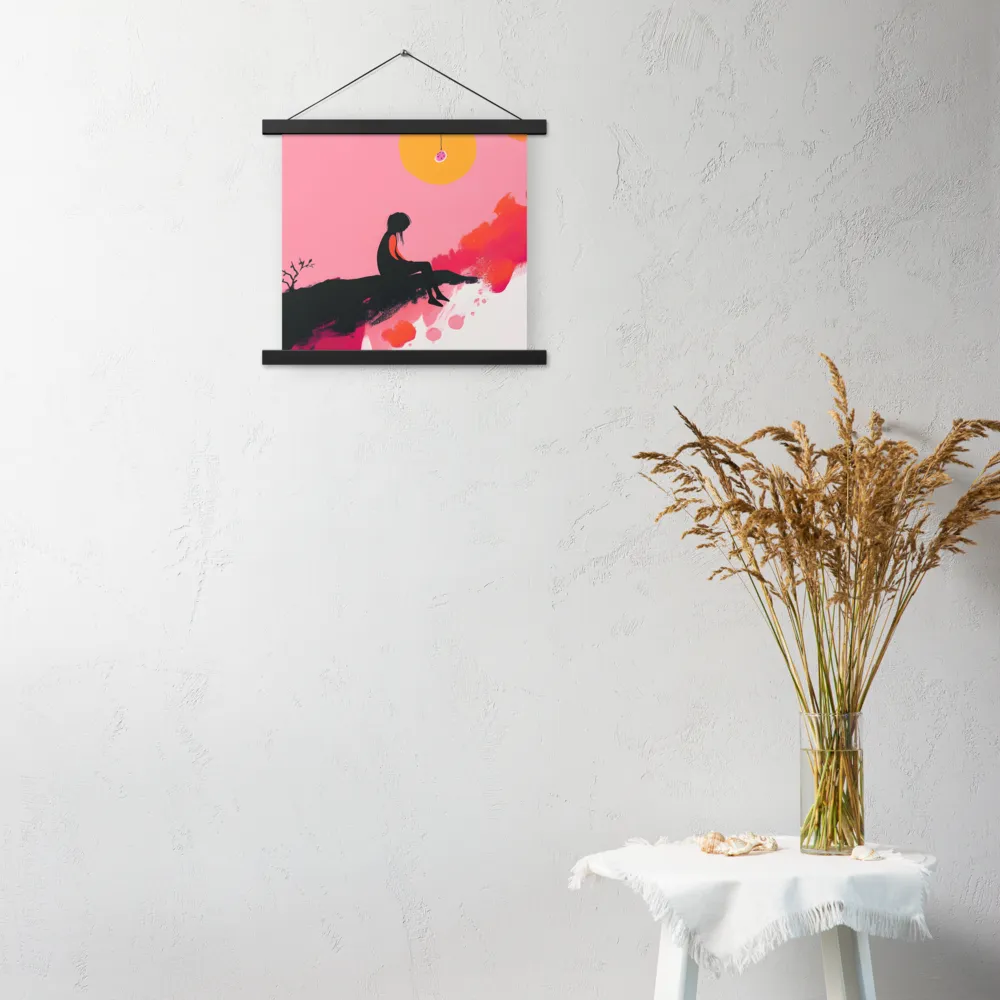 Whispers of the Sun | Poster With Black Wood Hanger | 14″×14″