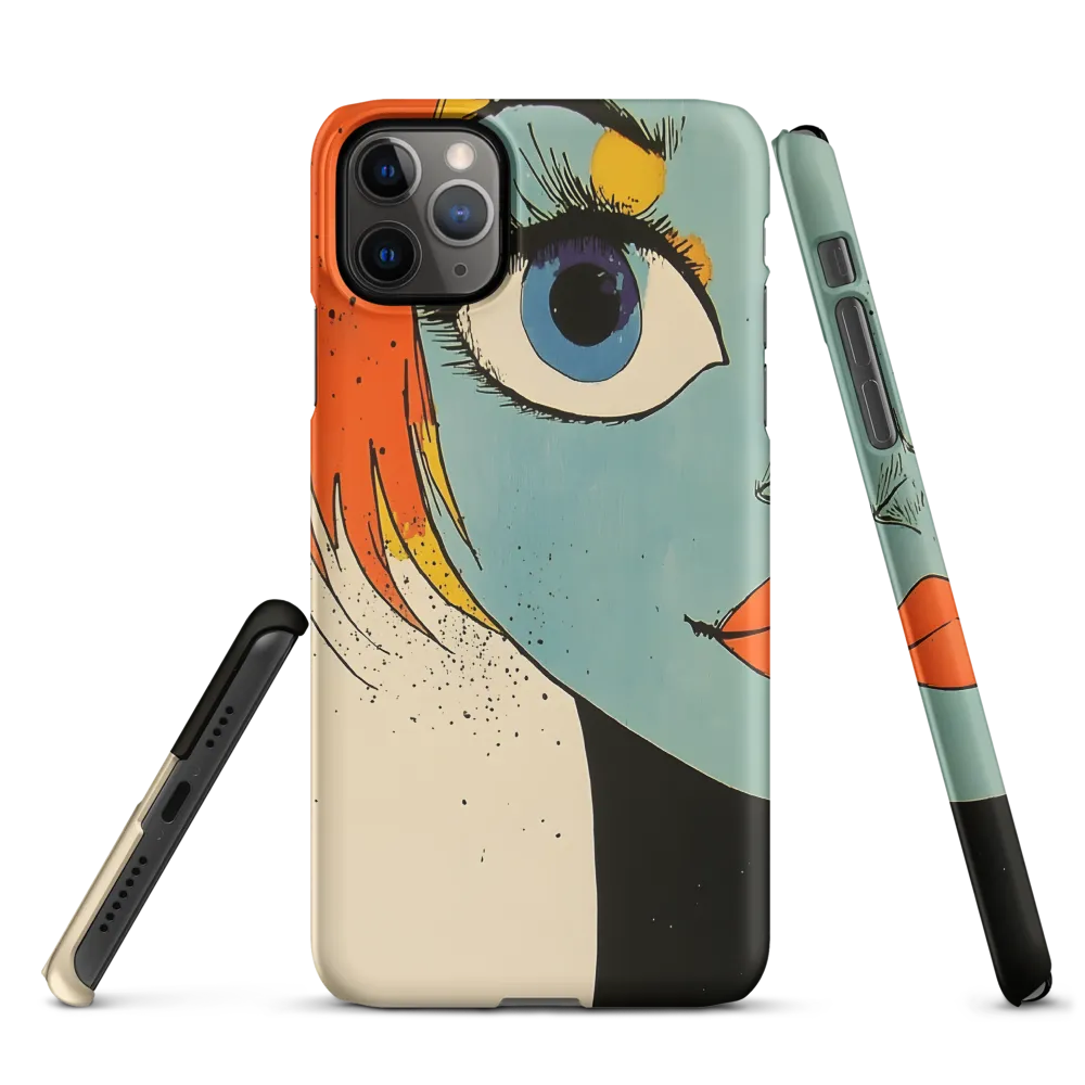 Vivid Expressions: A Portrait in Blue | Phone Case |  11 Pro Max | Snap Case | Matte