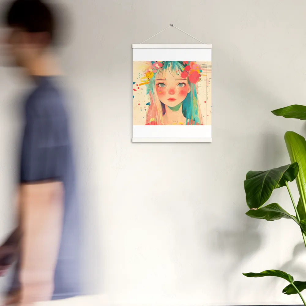 Whimsical Blossom | Poster With White Wood Hanger | 16″×20″