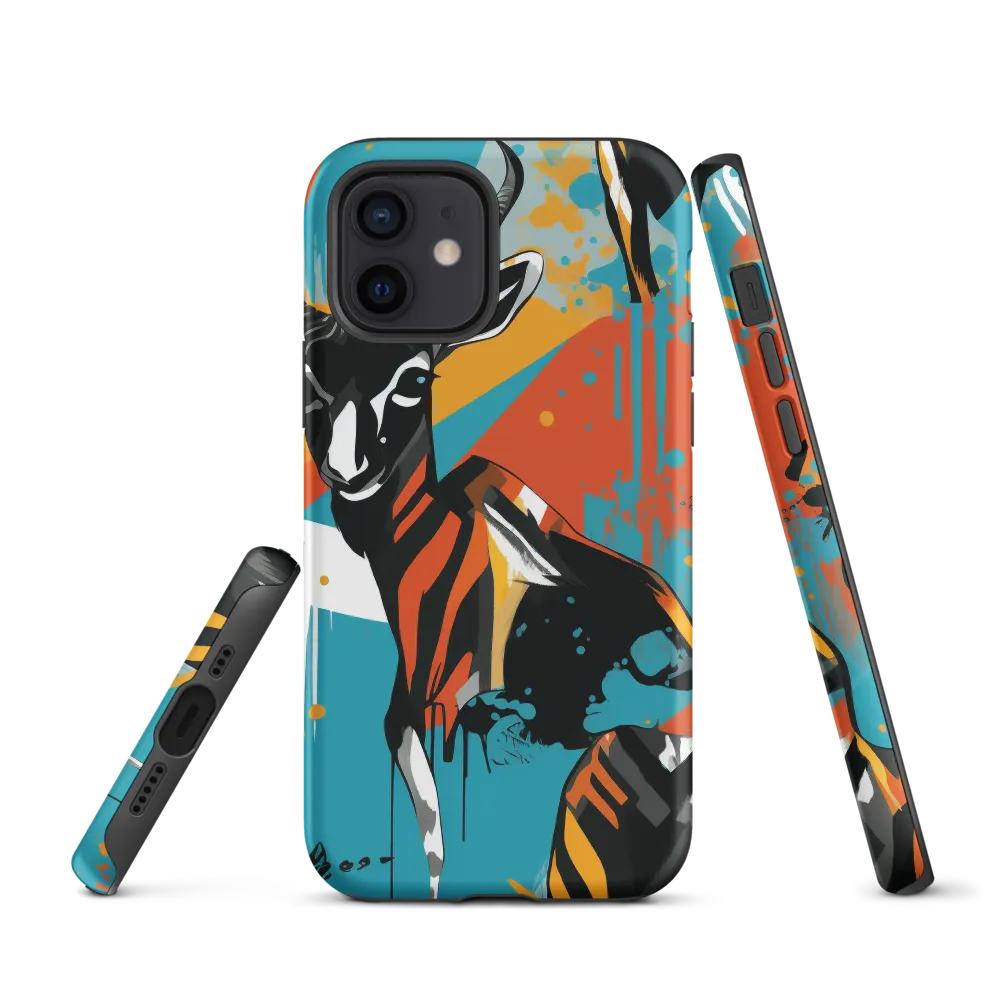 Dynamic Antelope in Vivid Abstract
