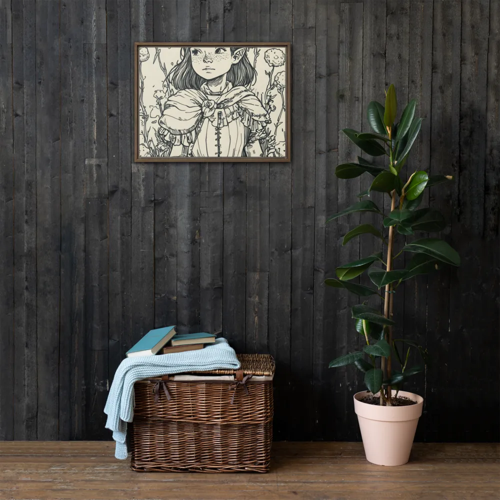 A Young Guardian of Nature | Canvas with Brown Frame | 18″×24″