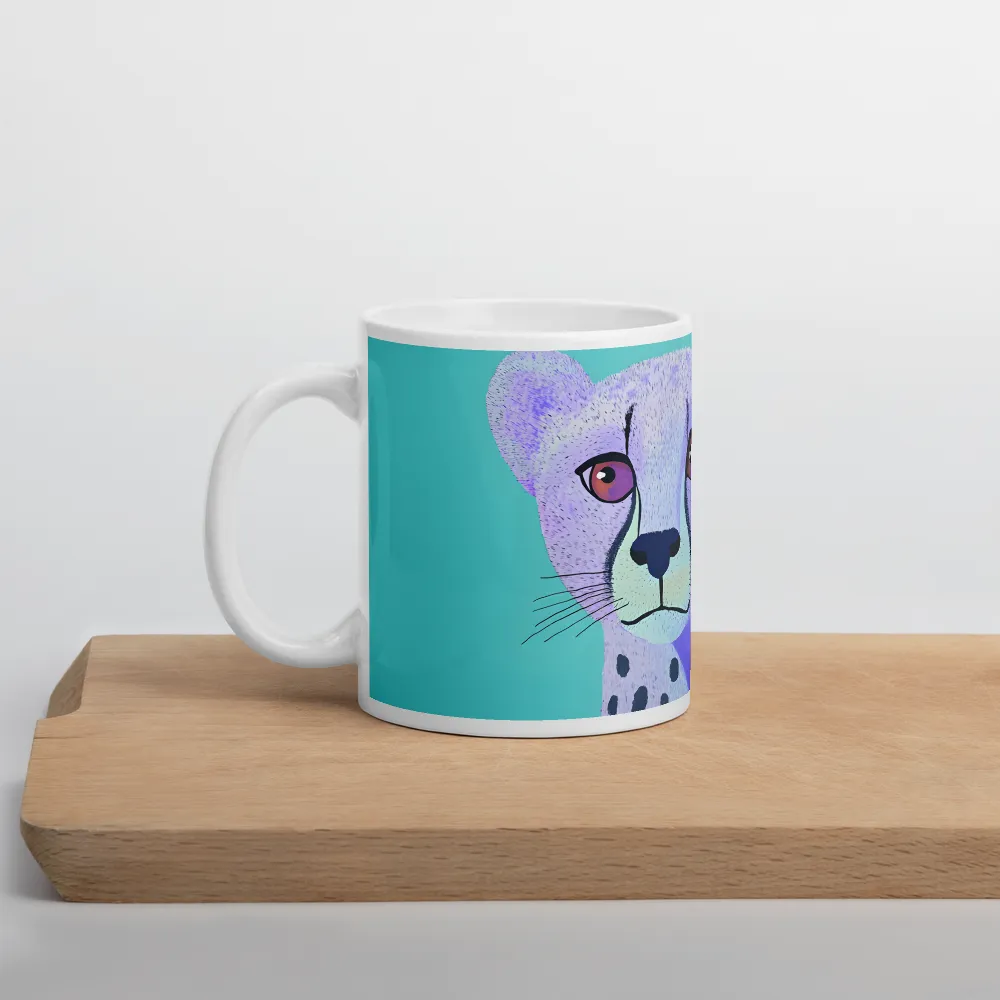 Curious Cheetah | Mug with White inside | 11 oz