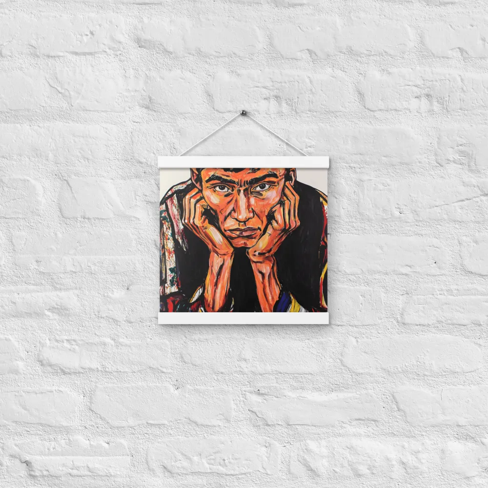 Contemplative Intensity: An Expressionist Portrait