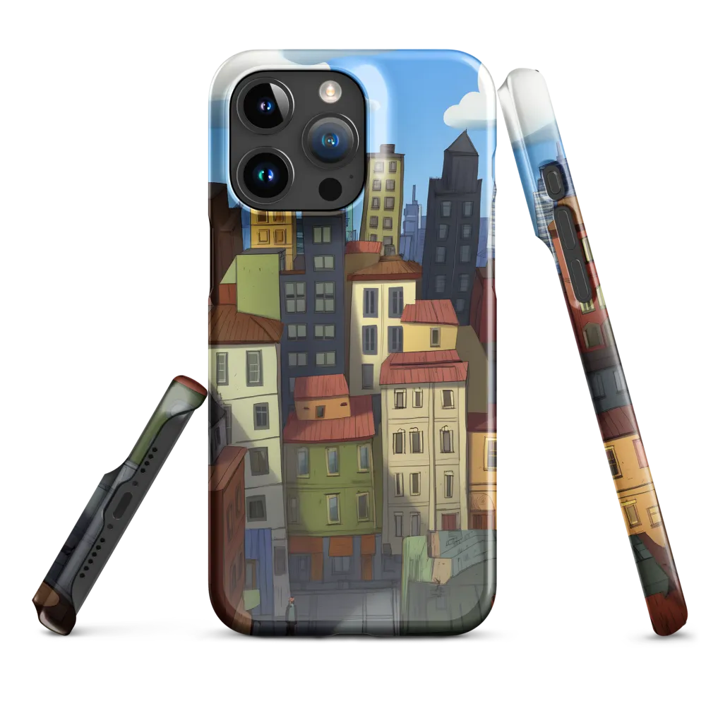 Urban Symphony: A Colorful Cityscape | Phone Case |  15 Pro Max | Snap Case | Glossy