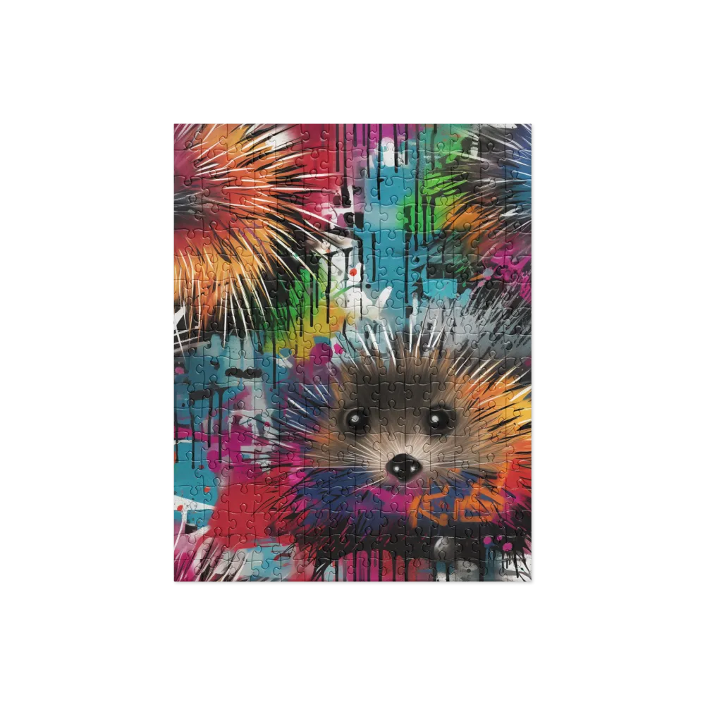 Whimsical Hedgehogs in a Kaleidoscopic Wonderland | Jigsaw Puzzle | 252/520 pieces