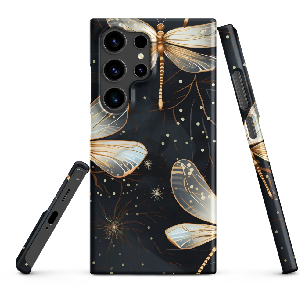 Ethereal Dance: Dragonflies in a Midnight Garden