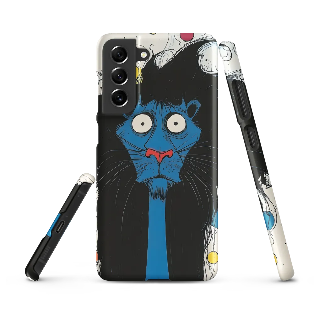 Whimsical Blue Lion