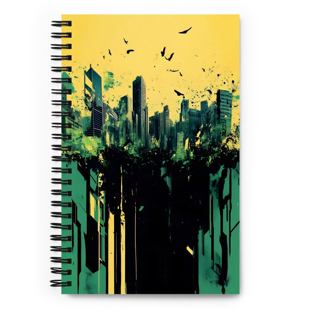 Urban Serenity: A Surreal Landscape | Spiral Notebook