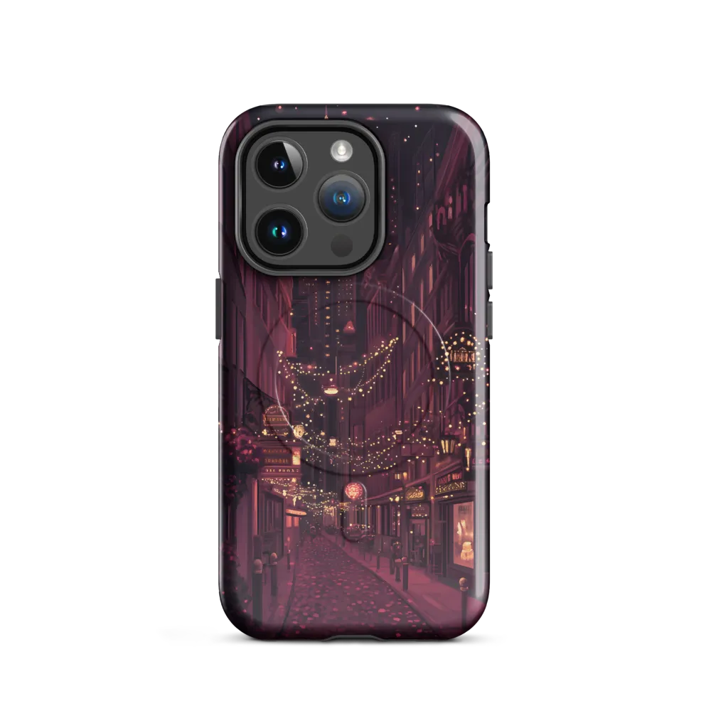 Nostalgic Nights: A Twilight Stroll in the City | Phone Case |  14 Pro | MagSafe® Tough Case | Glossy