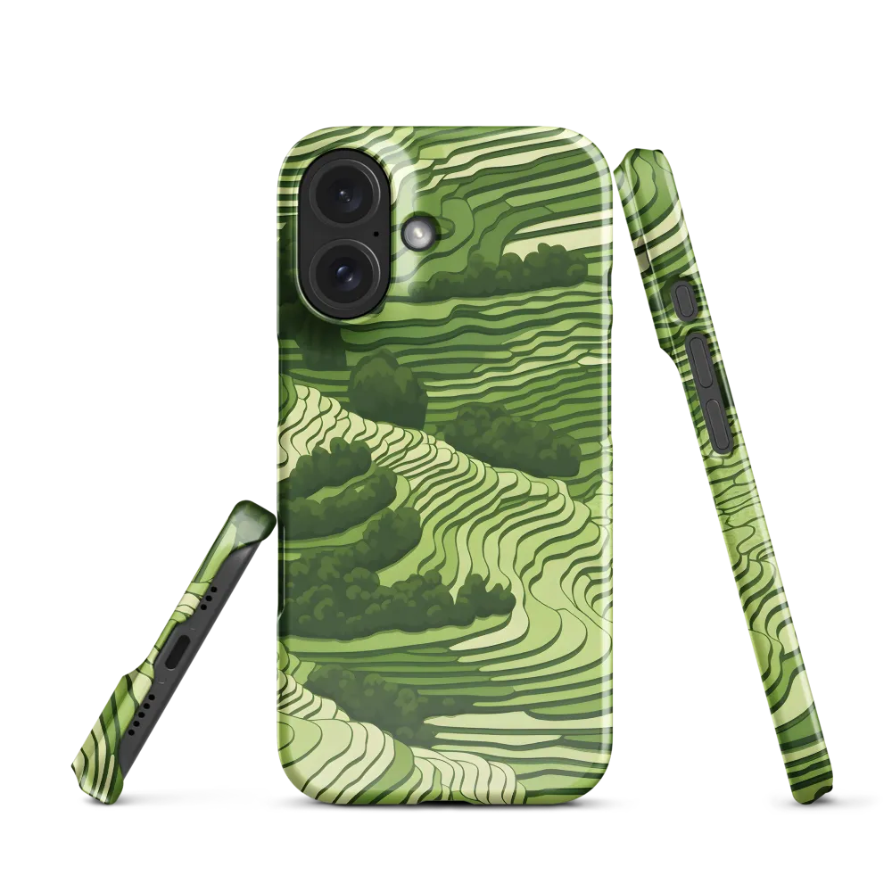 Waves of Green: An Abstract Landscape | Phone Case