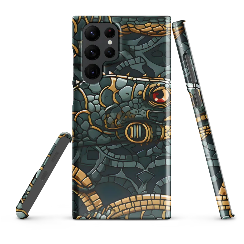 Reptilian Elegance: A Digital Art Nouveau Tapestry