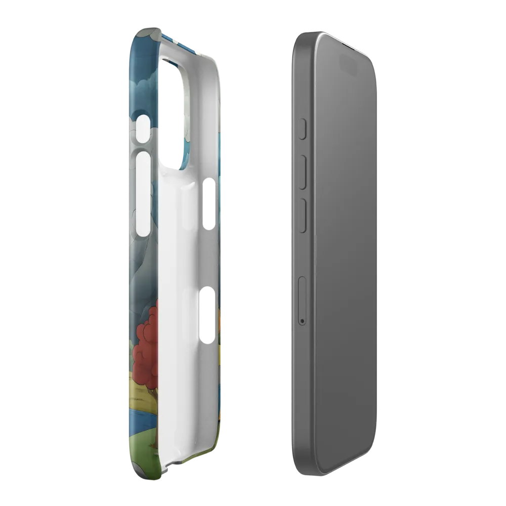 Whimsical Serenity: A Tranquil Landscape | Phone Case |  16 Pro | Snap Case | Glossy