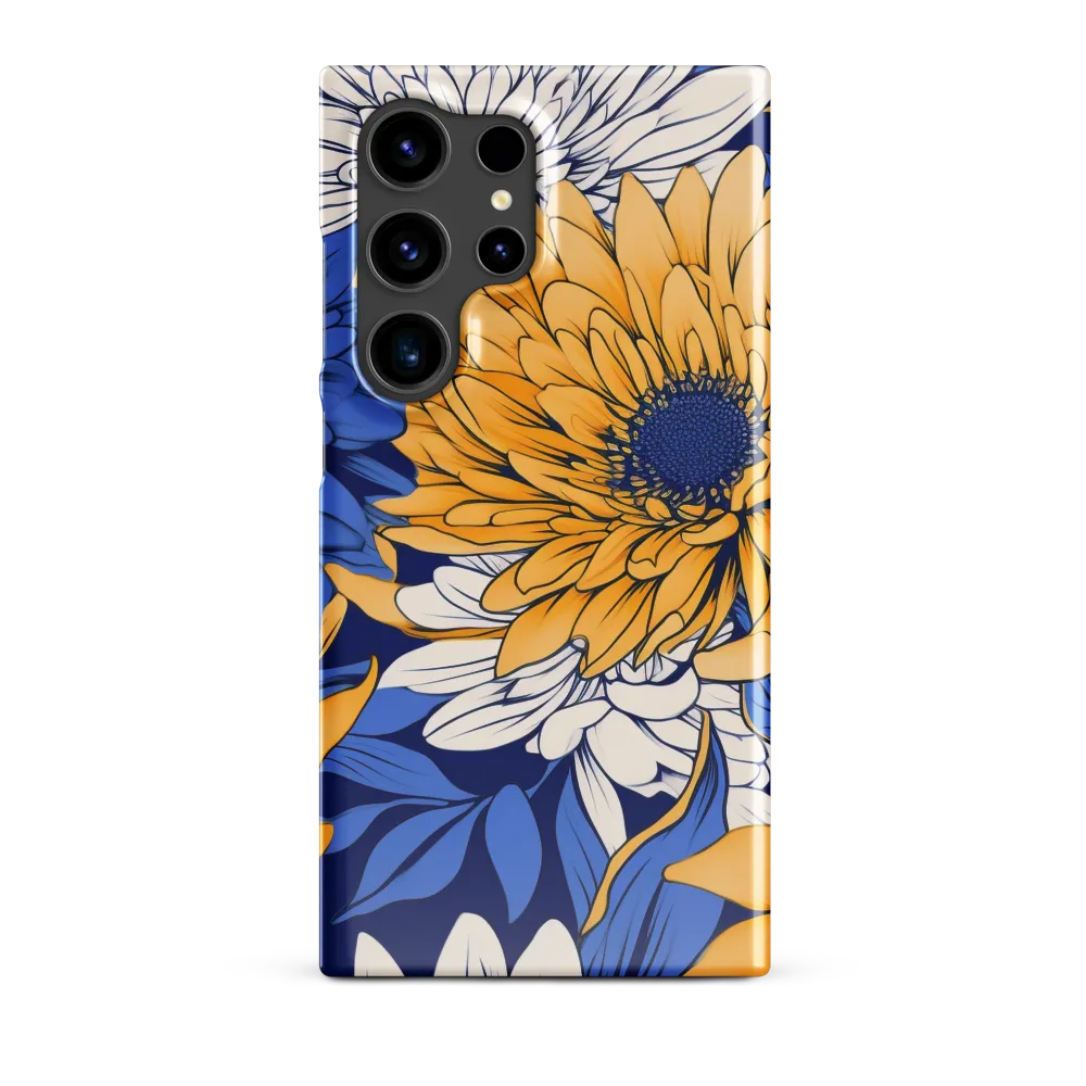 Floral Harmony in Blue and Yellow