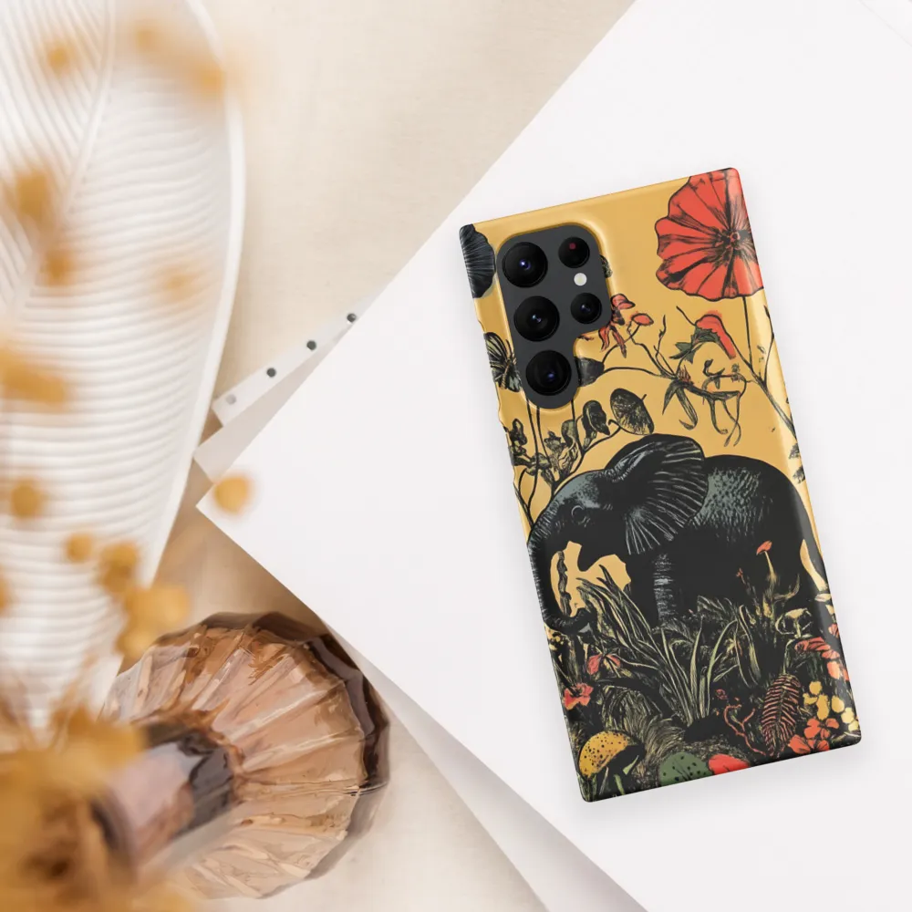 Floral Majesty: The Elephant's Sanctuary | Phone Case |  S22 Ultra | Snap Case | Matte