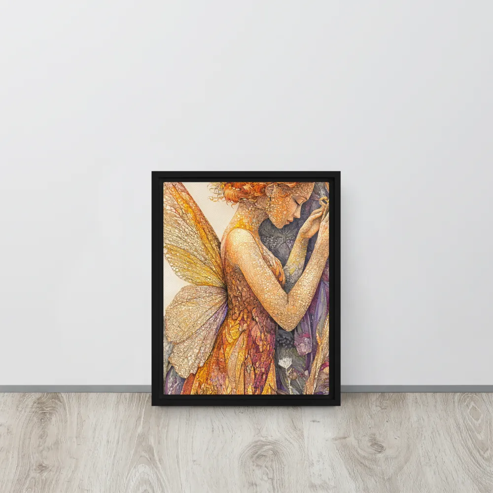 Whispers of the Frosted Meadow | Canvas with Black Frame | 11″×14″