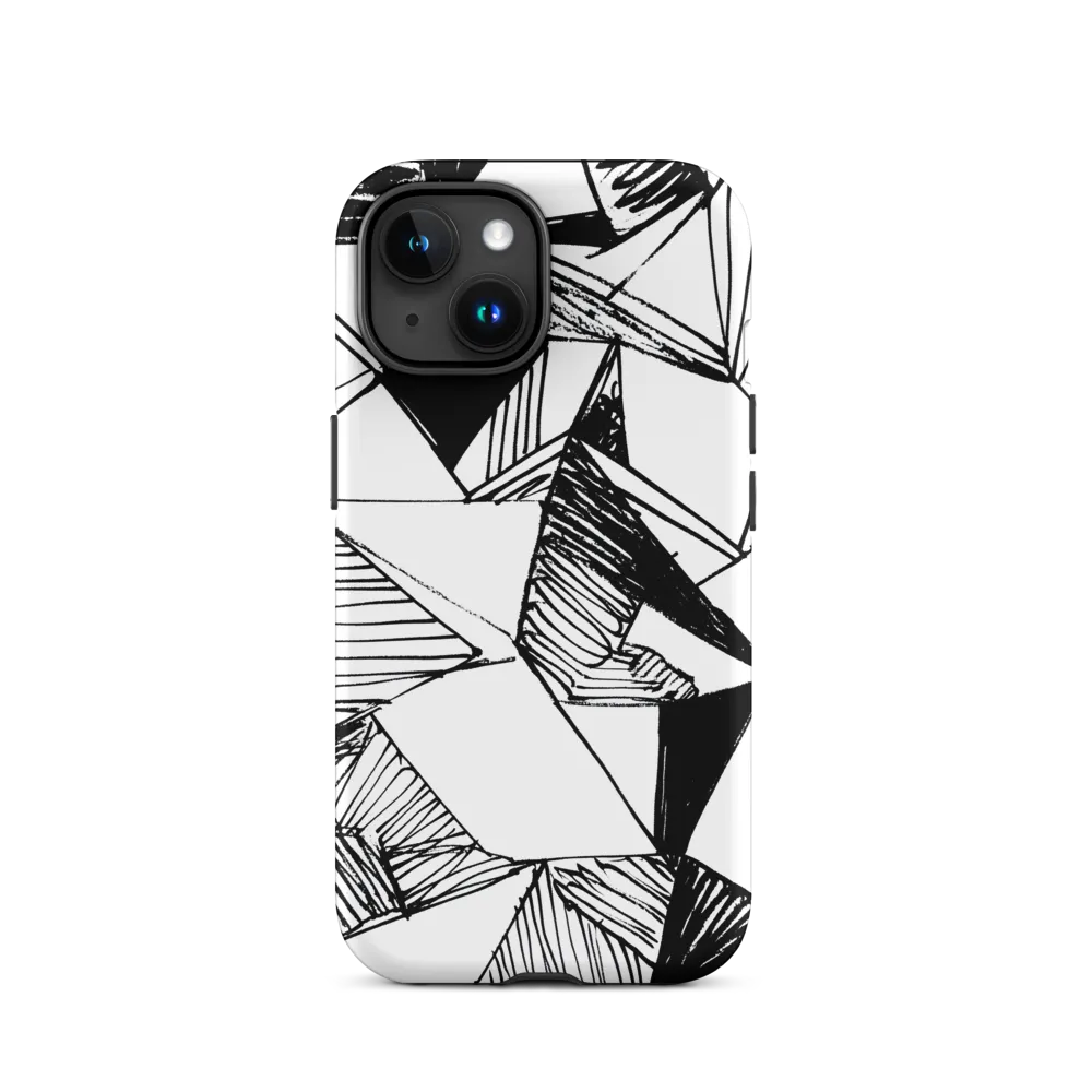 Dynamic Geometry in Ink | Phone Case |  15 | Tough Case | Matte