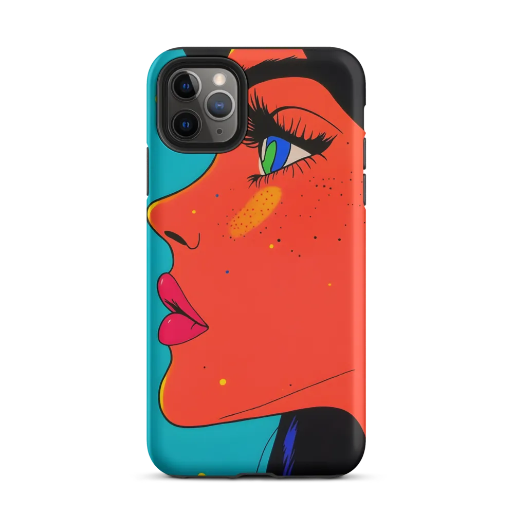Vibrant Feminine Profile in Pop Art