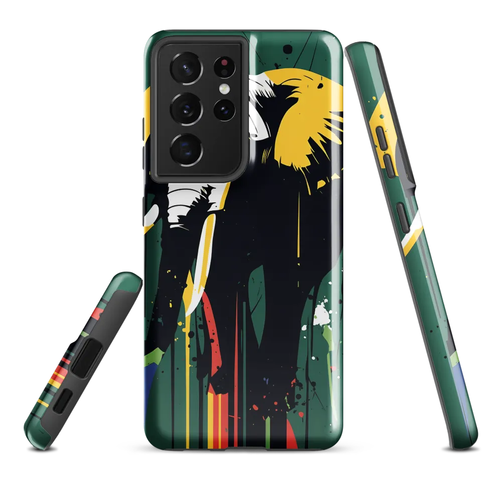 Majestic Minimalism: The Colorful Elephant