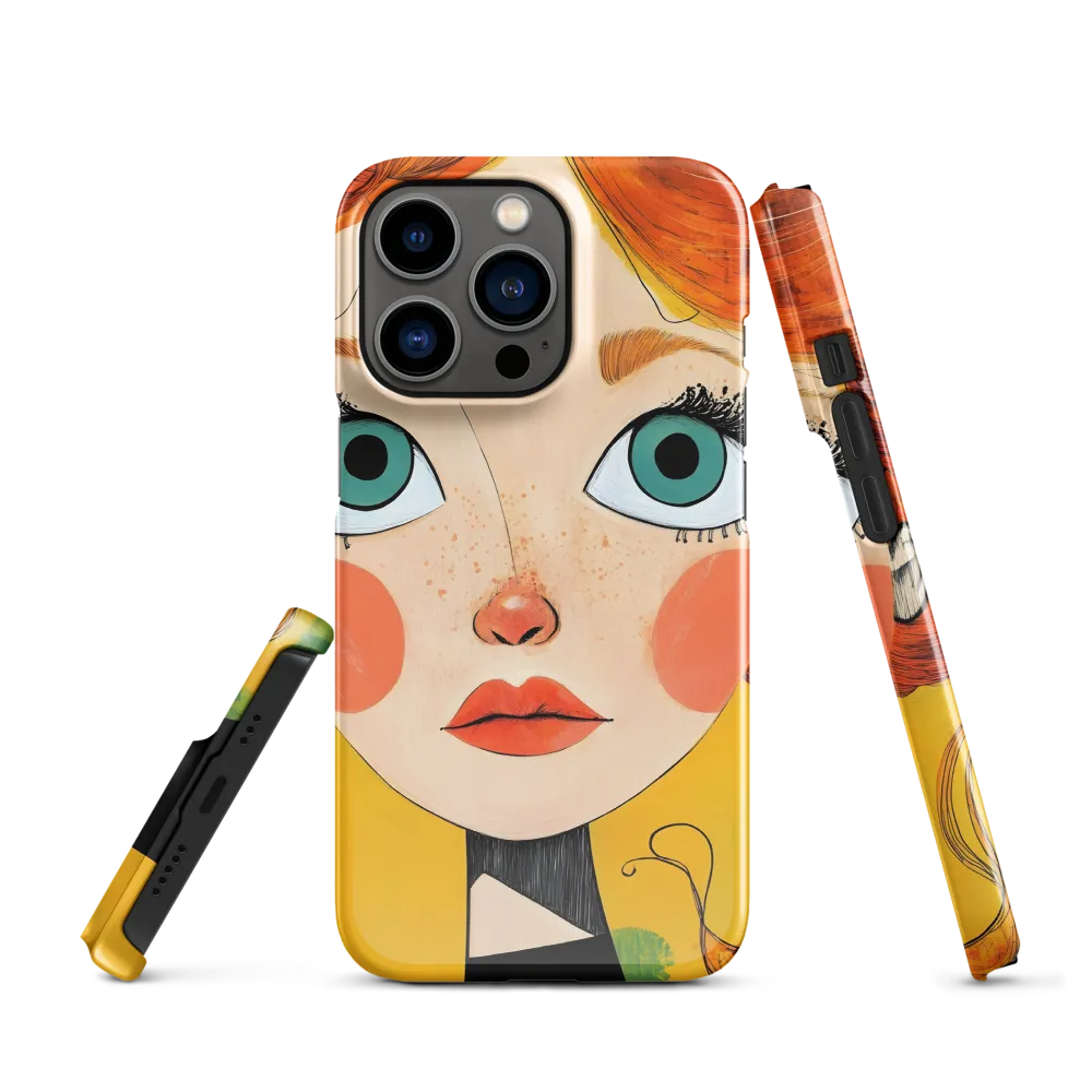 Whimsical Portrait of a Girl | Phone Case |  13 Pro | Snap Case | Glossy