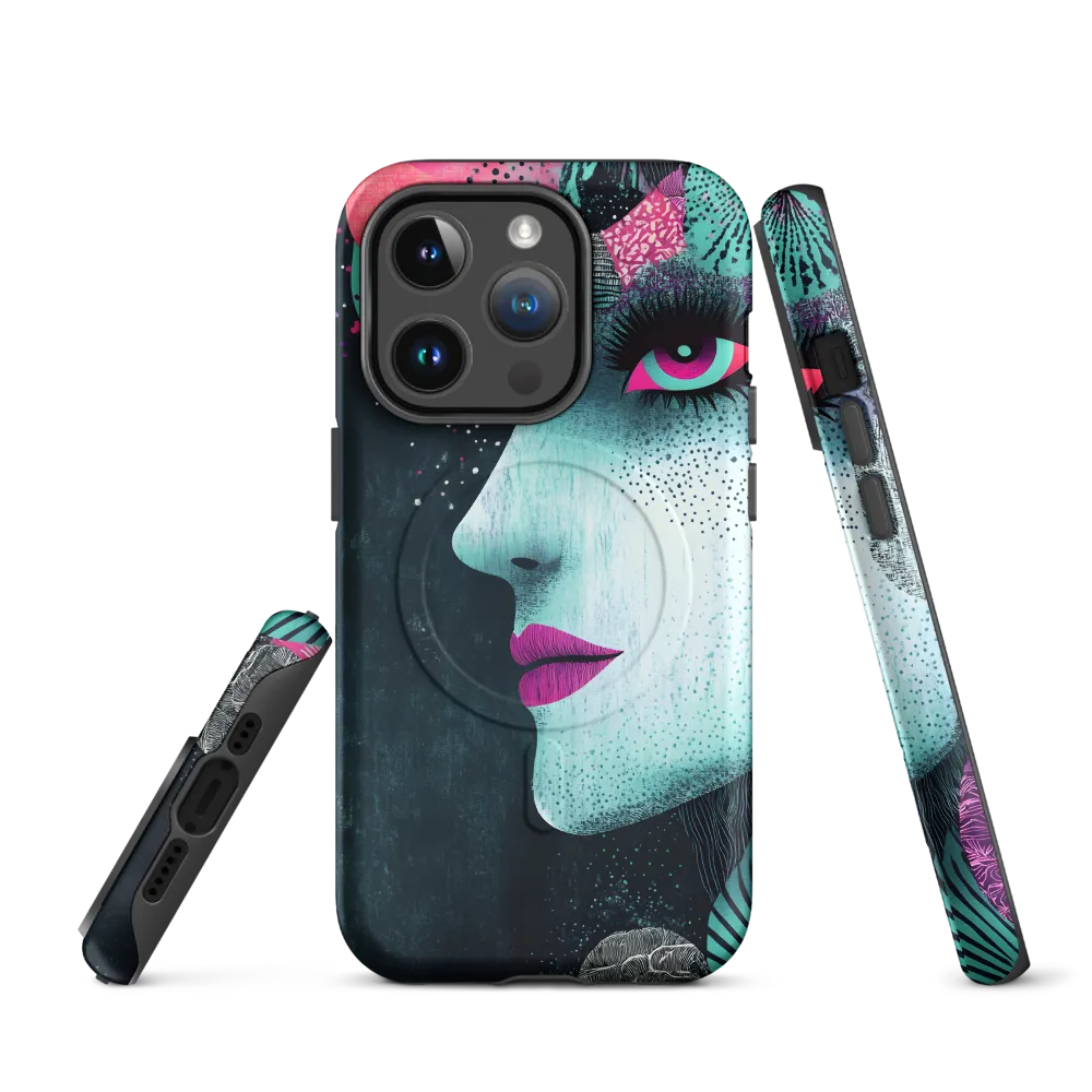 Mystical Beauty in Blue and Pink | Phone Case |  14 Pro | MagSafe® Tough Case | Matte