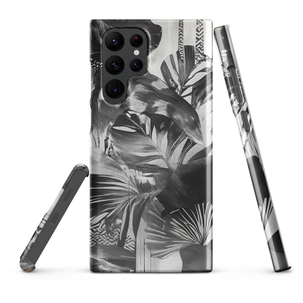 Monochrome Serenity in Tropical Foliage