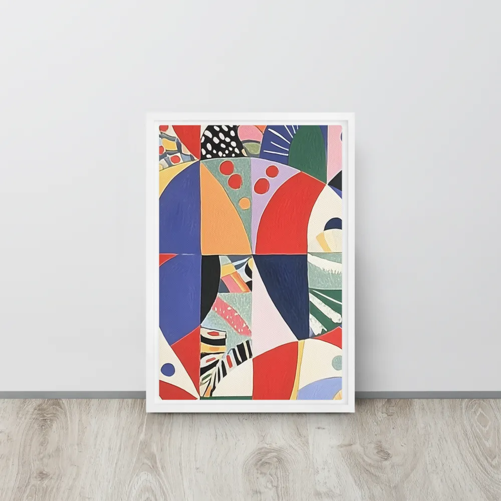 Dynamic Mosaic Symmetry | Canvas with White Frame | 12″×18″