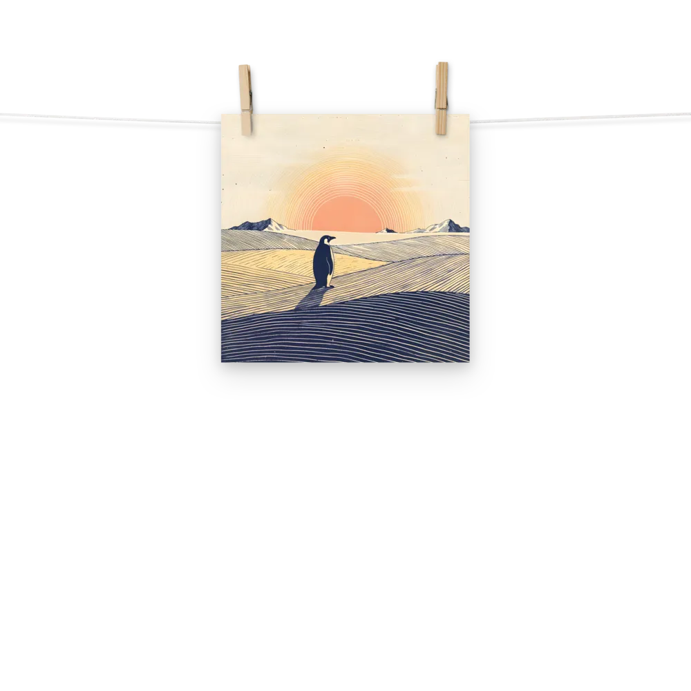 Penguin at Dusk 
 Poster | 10″x 10″
