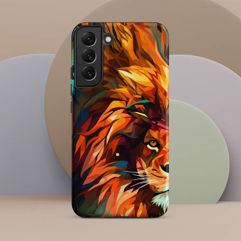 Majestic Gaze: The Polygonal Lion