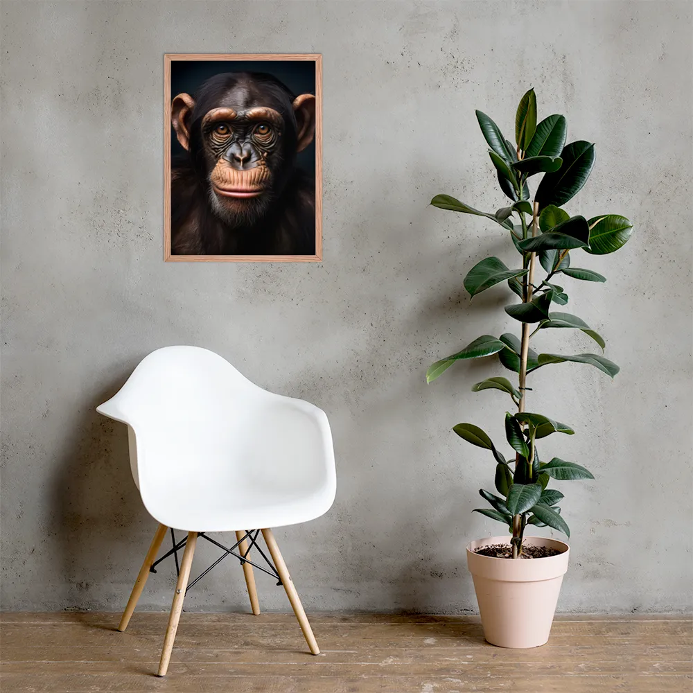 Whispers of Curiosity | Poster with Red oak Frame | 18″×24″