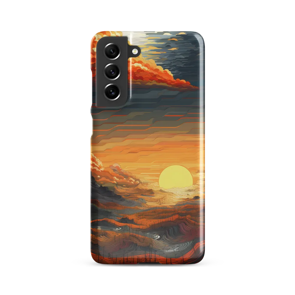 Ethereal Sunset: A Serene Landscape in Flowing Forms
