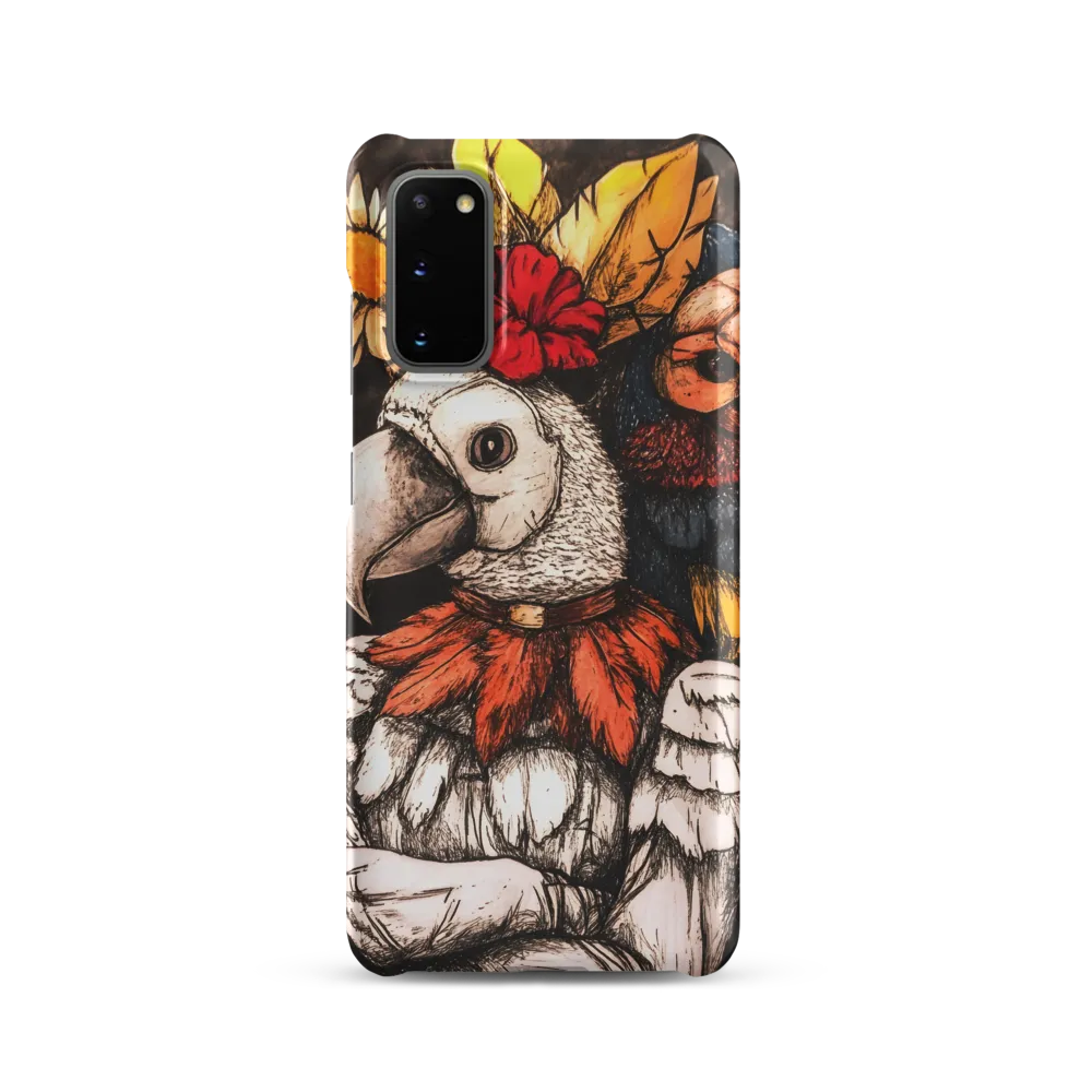 The Surreal Guardian: A Dance of Feathers and Flowers