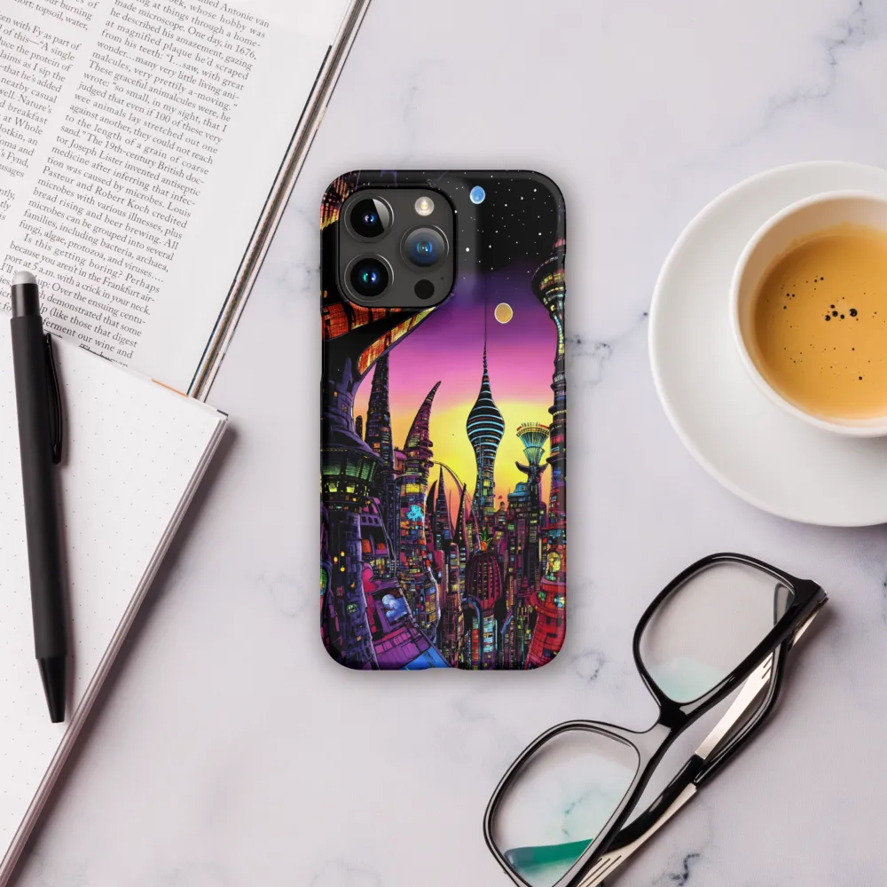 Futuristic Cityscape at Dusk | Phone Case |  15 Pro Max | Snap Case | Matte