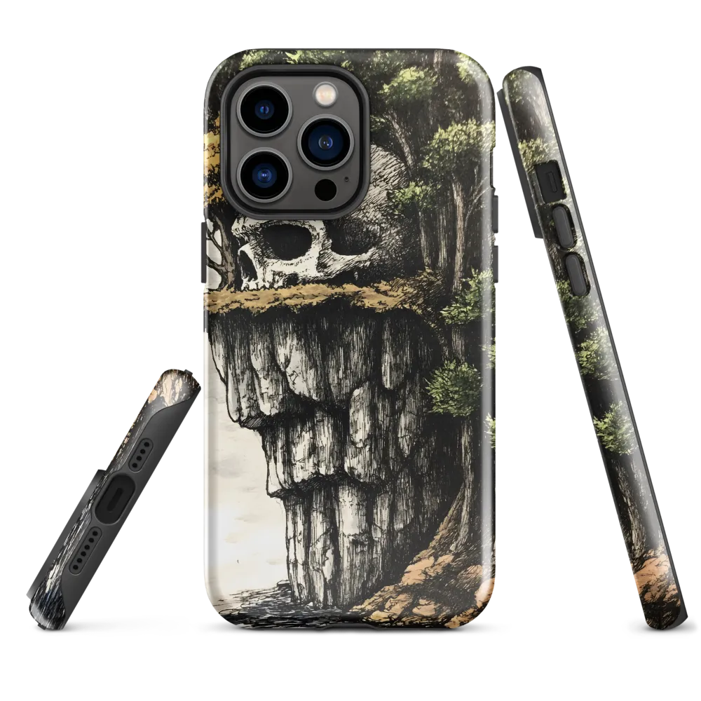 The Whispering Skull: A Surreal Encounter with Nature | Phone Case |  14 Pro Max | Tough Case | Glossy
