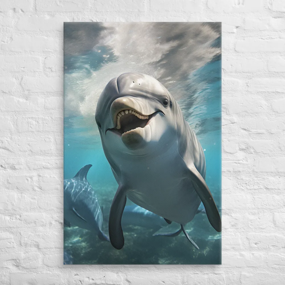 Beneath the Waves: A Dolphin's Dance