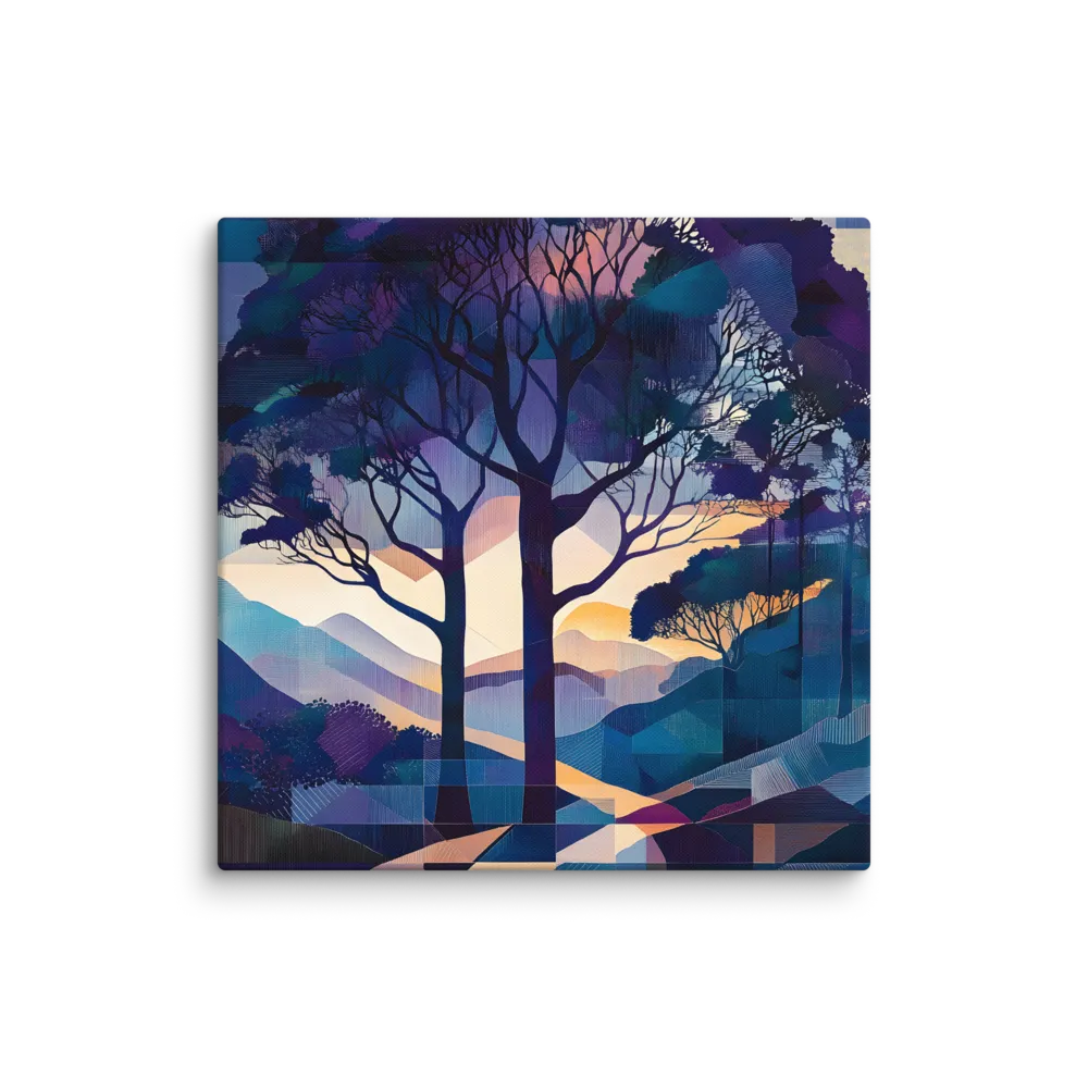 Tranquil Geometry: A Journey Through Color | Canvas | 32″×32″