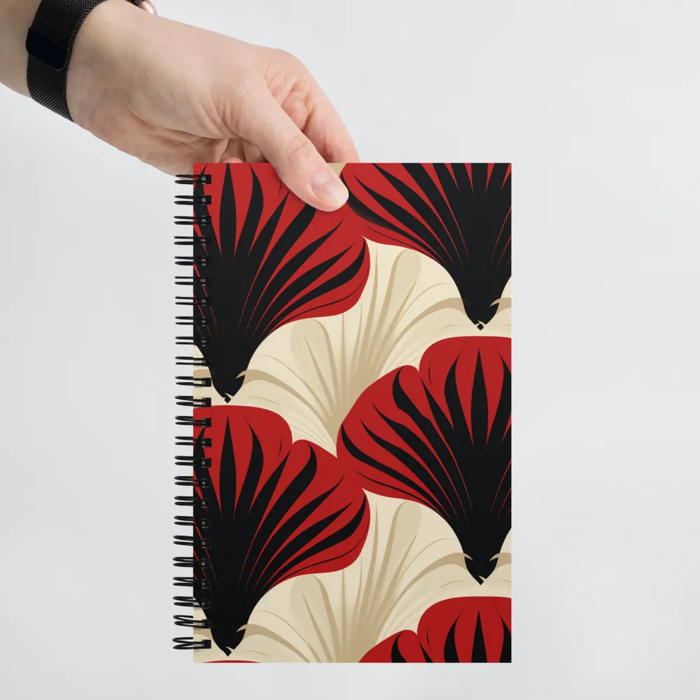 Elegance in Bloom: An Art Deco Floral Reverie | Spiral Notebook