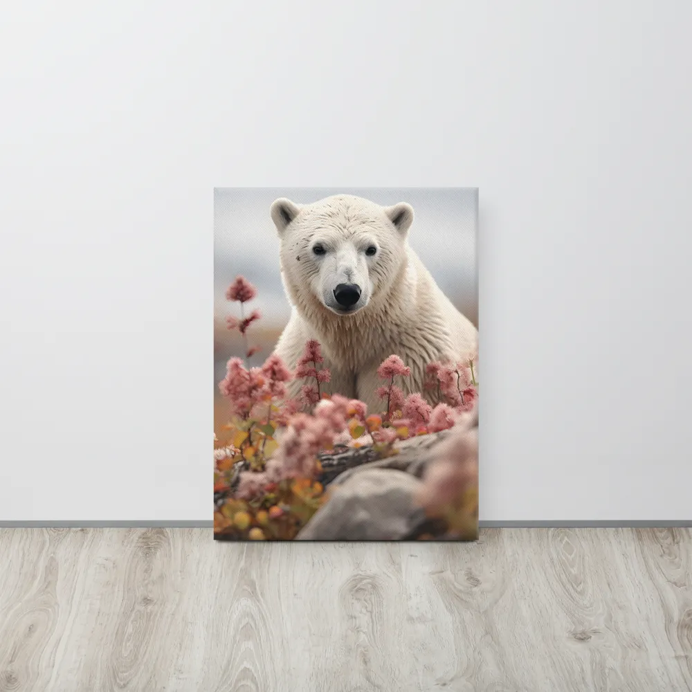 Curiosity Among Blooms: The Polar Bear