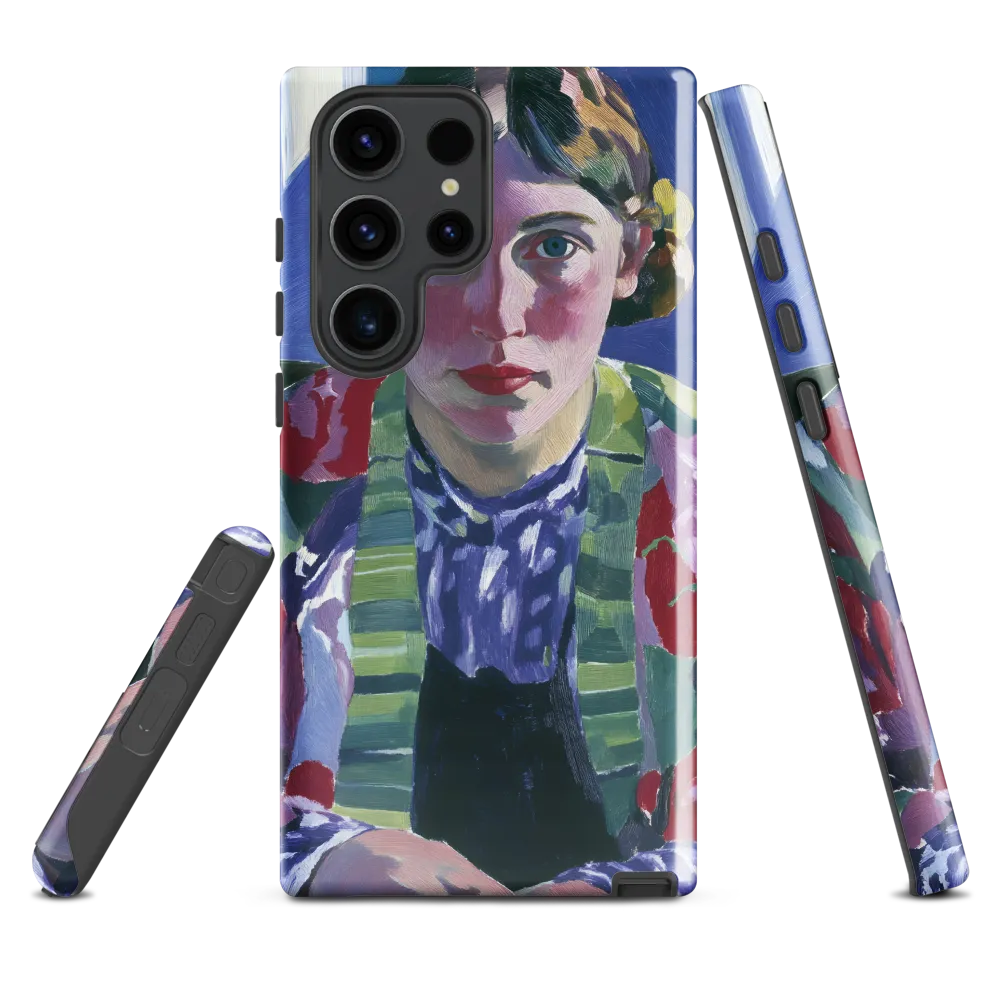 Vibrant Gaze: A Modernist Portrait
