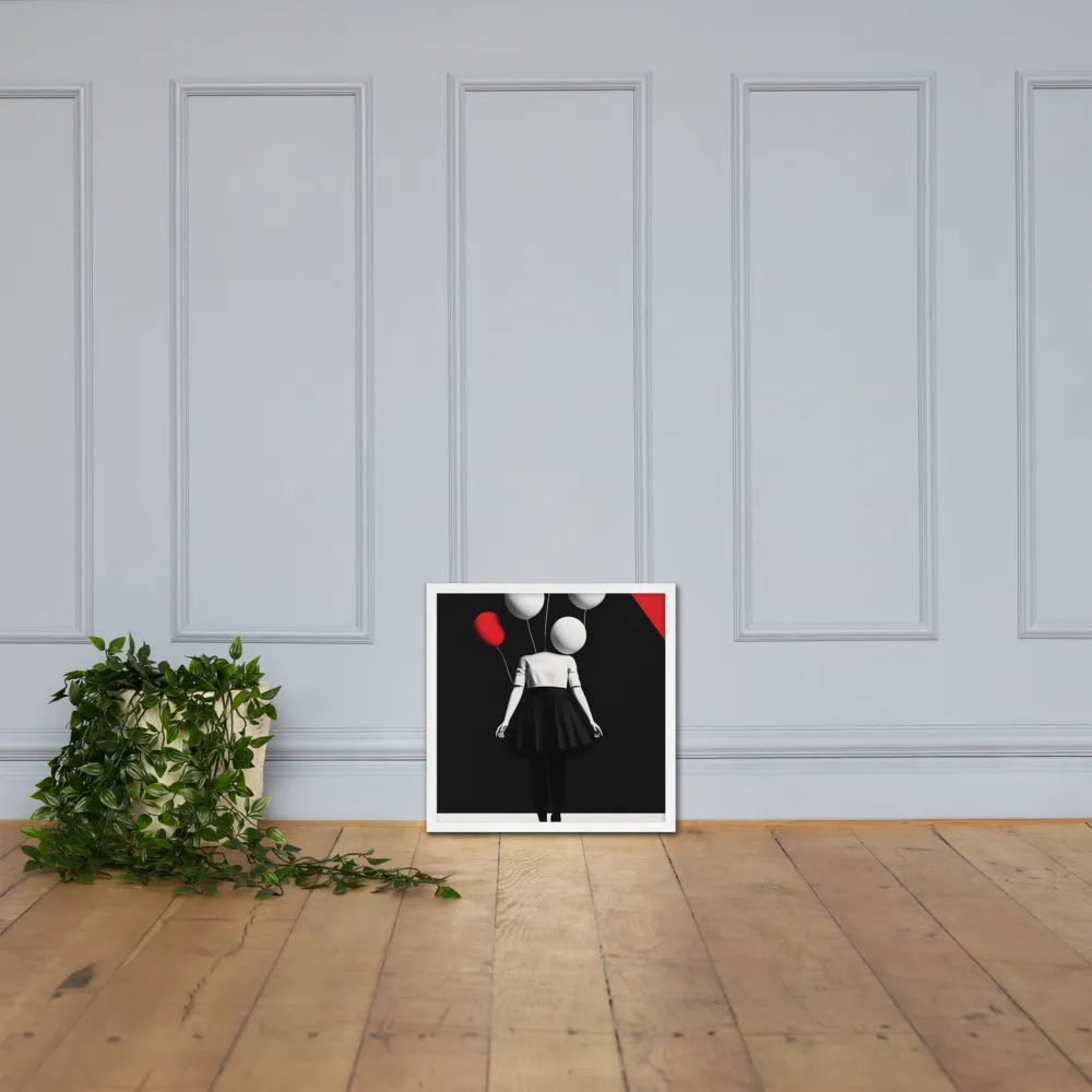 Suspended in Mystery | Poster with White Frame | 18″×18″