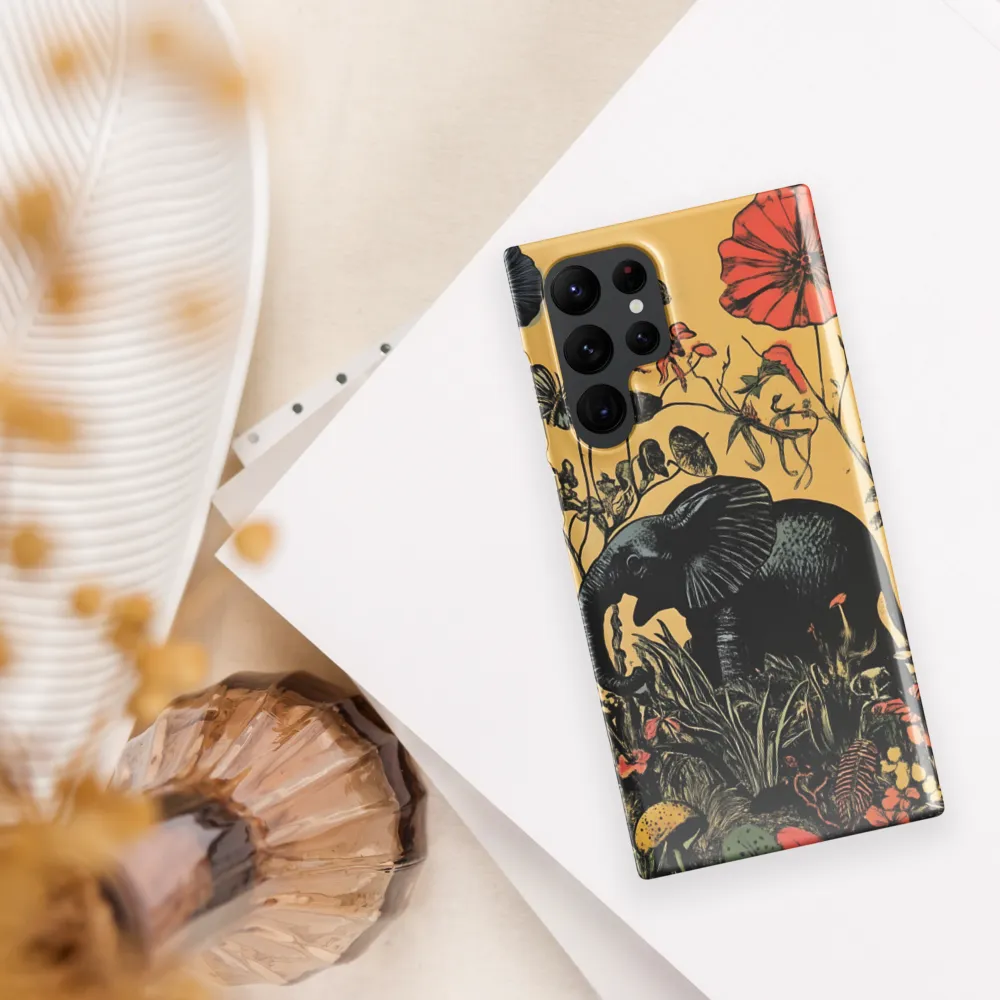 Floral Majesty: The Elephant's Sanctuary | Phone Case |  S22 Ultra | Snap Case | Glossy